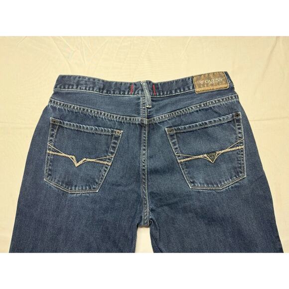 Guess Jeans Men's Del Mar Fit Slim Straight Blue Denim Jeans - Size 33x28 - Picture 3 of 8